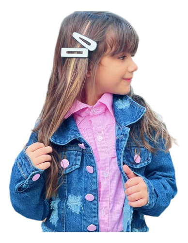 Jaqueta Jeans Menina Infantil 