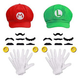 Set Accesorios Para Disfraz Super Bros Mario & Luigi