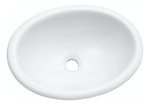 Cuba De Louça Oval Sobrepor 45 X 33 Cm Branco Icasa Il66-00