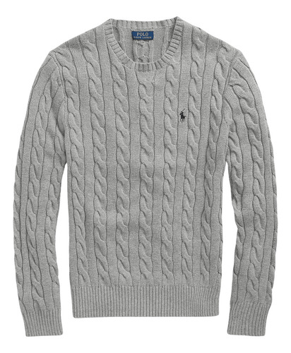 Sueter Cable-knit Gris Ralph Lauren Polo