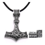 Gungneer Mjolnir Thor Hammer Collar Con Colgante Accesorios 