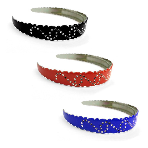 Vincha Diadema Colores Piedras Accesorios Pelo X 12 Unidades