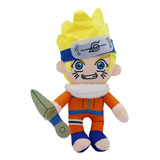 Naruto Uzumaki Azul Animes Boneco De Pelúcia 30 Cm 