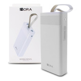 Power Bank Portatil 30000mah Con Linterna 1hora Blanco