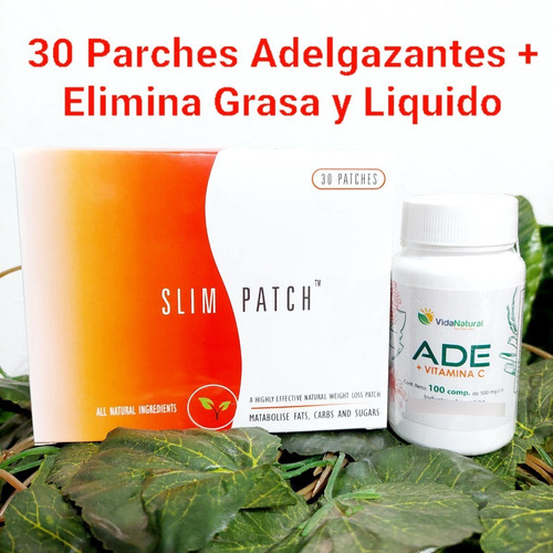 30 Parches Slim Patch Adelgazantes + Ade Baja Ansiedad Nuevo