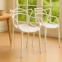 Silla De Diseño Master Filipo Plastico Apilable X2 Baires 4 Estructura De La Silla Blanco Asiento Blanco Diseño De La Tela No Tiene Tela