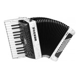 Hohner Bravo Ii A16512 Acordeón Cromático Blanco Con Funda