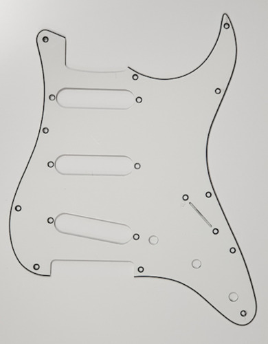 Pickguard Para Stratocaster Blanco Sambong Pm2 Musicalgotica