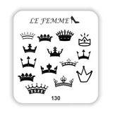 Placa De Stamping Acrilico Coronas Lefemme  Flores Mod.130