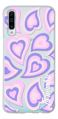 Funda Para Galaxy Para Mujer Corazones Morados Con Nombre