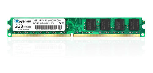 Memoria Ram Royemai Ddr2-800mhz Udimm 2gb De Escritorio