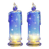 Kit De 2 Velas Led Medianas De Parafina Living Flame De 18 C