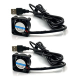 Set De 2 Ventiladores Usb 5v Dc 2510 Para Pc (25x25x10mm)