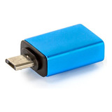 Adaptador Usb Android Com Função Otg - Azul