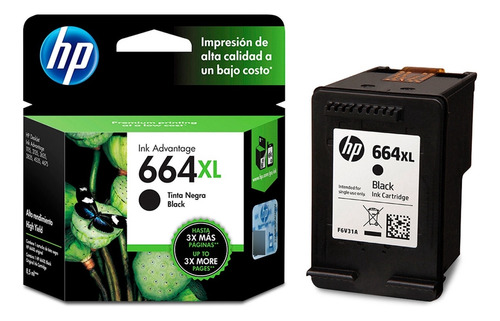 Cartucho Hp 664xl Alto Rendimiento Negro