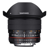 Lente  Samyang De 12 Mm F2.8 Para Camara Canon Eos Ef Dslr