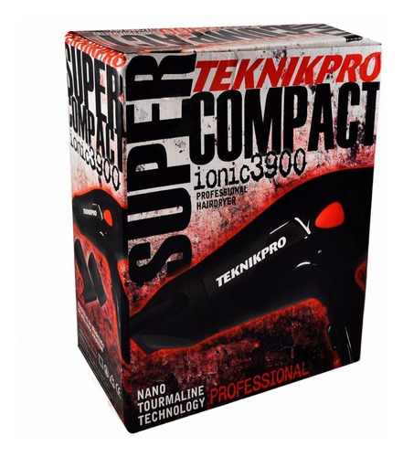 Secador Profesional Marca Teknikpro 3900 Supercompat Ionic