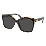 Lentes De Sol Malia Black Polished Michael Kors Mk2201395087 Color Negro