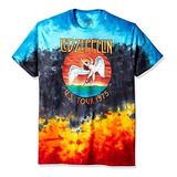 Led Zeppelin Ícaro 1975 Camiseta Azul Líquido De Los Hombres