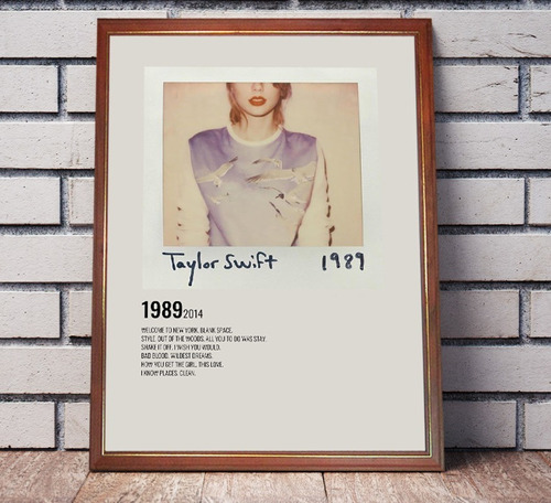 Cuadro Decorativo Taylor Swift Poster Album 1989