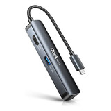 Adaptador Usb C Hub 4k Hdmi, Dockteck, Multipuerto 5 En 1, T