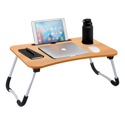 Mesa Servicio Portátil Plegable Para Cama Desayuno Laptop Color Madera | Envío gratis