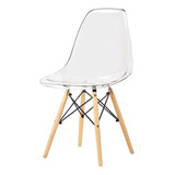 Silla Eames Moderna Transparente Minimalista De Acrílico