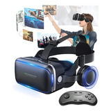 Lentes De Realidad Virtual 3d Vr Con Audífonos Y Gamepad R 1