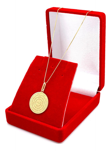 Gargantilha De Ouro 18k Veneziana 40cm Pingente Mandala