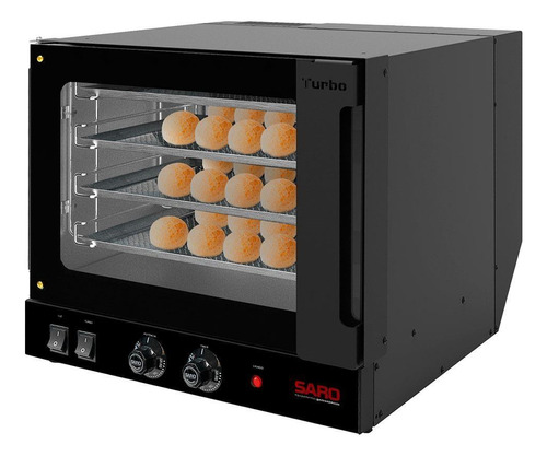 Forno Turbo Elétrico 220v 4 Esteiras Lâmpada Cozinha