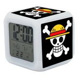 Reloj Despertador One Piece Con Luz Led