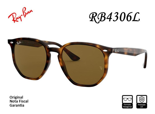 Ray Ban Hexagonal Rb4306l 710/73 Original Com Nota Fiscal