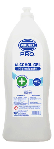 Alcohol Gel Virutex Pro En Botella 500 ml