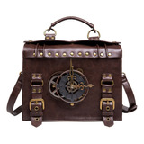 Bolso Steampunk De Cuero Bolso Bandolera Vintage Gótico .