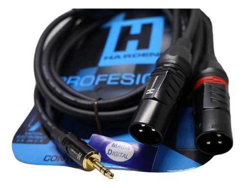 Cable Audio 3.5 St A 2xlr Canon Macho Harden Cph-173 Ygriega