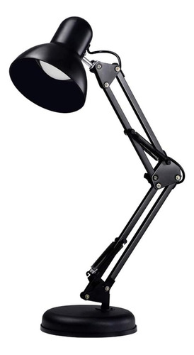Lámpara De Escritorio Con Clip Y Base Giratoria 360°  Negro