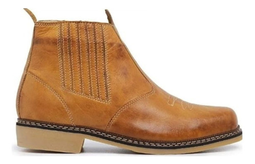 Bota Masculina Feminina Botina Country Couro Legitimo Látego