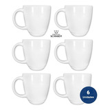 Set X 6 Jarro Taza Mug Con Manija Porcelana Schmidt 370 Ml