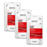 Kit 3 Dercos Energy+ Refil Shampoo Antiqueda Vichy 200g