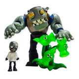 Plantas Vs Zombies Figura Dr. Zombie Con Luz + Lanzaguizante