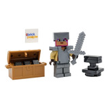Minifigura De Lego Minecraft: Caballero Con Pecho Y Yunque