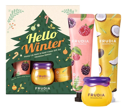 Frudia Honey Lip Balm & Hand Cream Gift Set Hello Winter