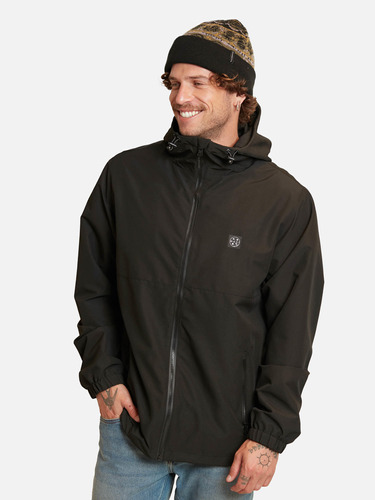 Casaca Windbreaker Mahalo Negro Hombre Maui And Sons