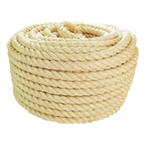 Corda De Sisal 32mm Rolo 60 Metros Naval Exercício Decoração