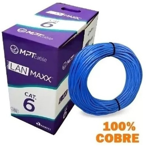 Caixa De Cabo Cat6 100% Cobre 50 Metros Gigalan Homologado