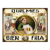 Cartel De Chapa Publicidades Cerveza Quilmes M521 20x28cm