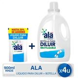 Jabon Liquido Ala Para Diluir + Botella Pack X4 Unidades