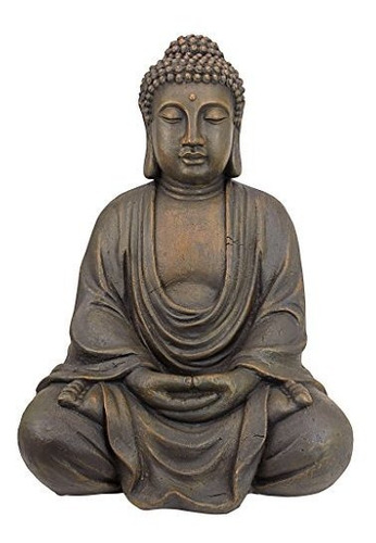 Diseño Toscano Meditativa Buda Del Templo Magnífico Estatua 