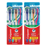 2 Pack Cepillo De Dientes Colgate Triple Acción Medio 4 Pza