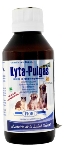 Spray Kyta Pulgas Para Perros, Gatos Fiori 100 Ml Antipulgas